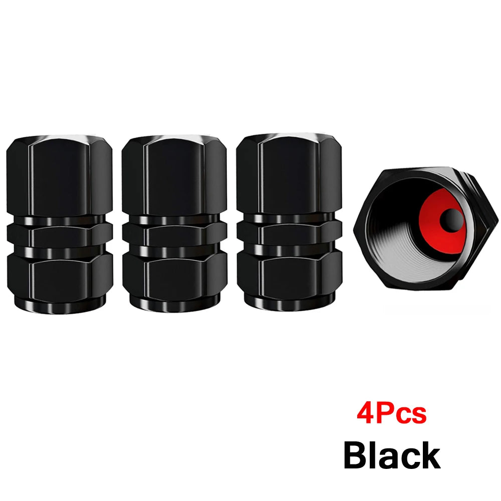Aluminum Alloy Car Wheel Tire Valve Caps Tyre Rim Stem Covers Car Dustproof Tire Cap For Cars Motorcycles Trucks Bikes CM World