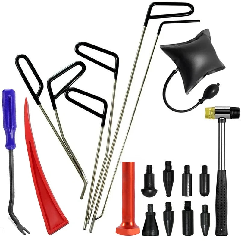Universal Auto Body Removal Stainless Steel Crowbar Paintless Dent Repair Kit Professional Workshop Car Accessories Hands Tools CM World