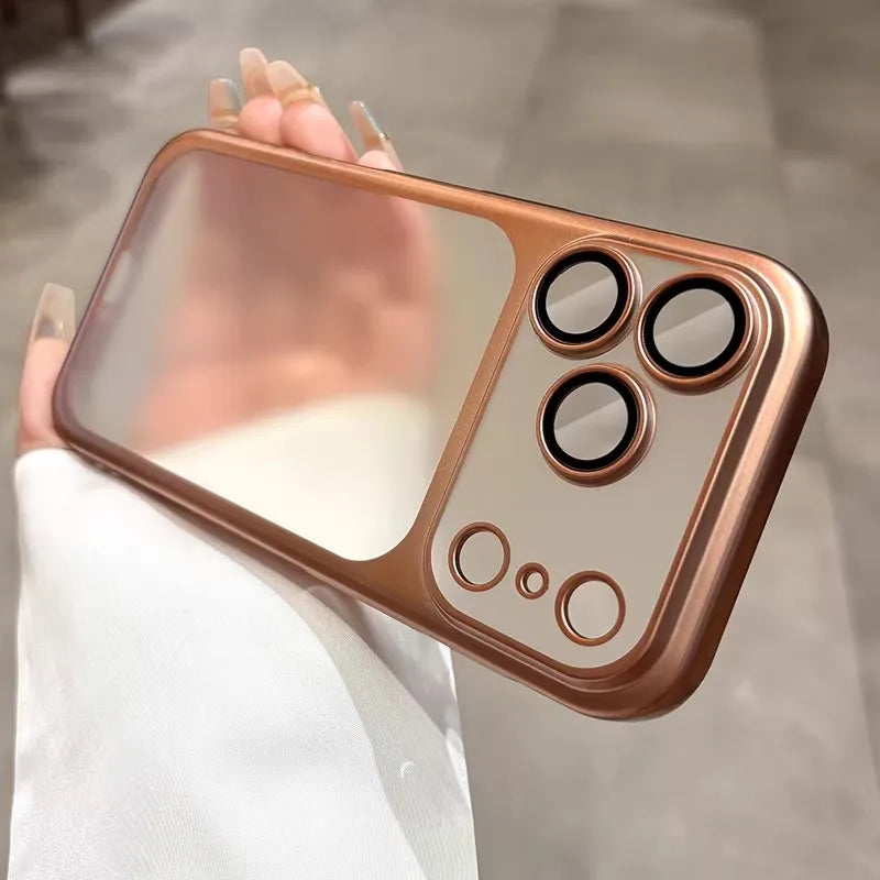 Luxury Plating Nano Matte Translucent Case For iPhone 17 16 Plus 15 14 13 Pro Max Air Lens Protection Matte BackPlate Hard Cover Car Mobile World