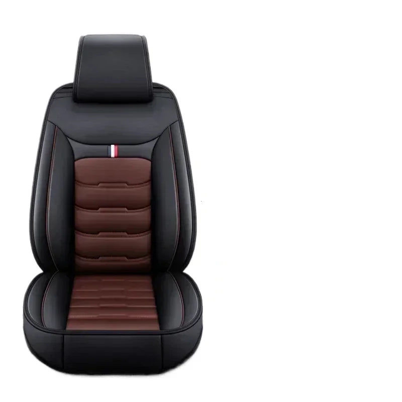 Auto Set Car Seat Covers Universal PU Leather Single Front Split Protector Four Season Fit Most Car SUV Car Interior Accessories