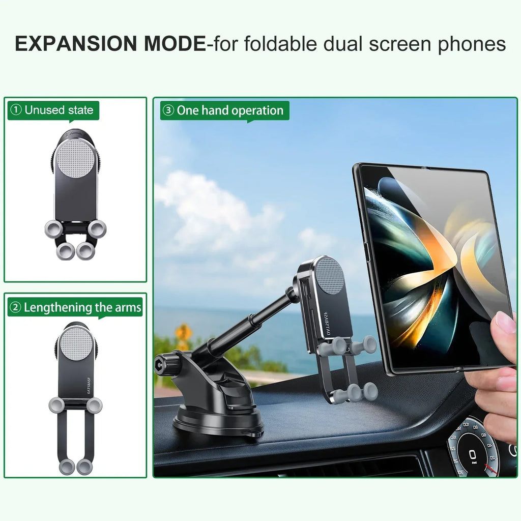 Eary for Z fold 7 6 5 Car Phone Holder Stand Mount Dashboard Suction Cup Bracket With 360°Rotate for Samsung S25 iPhone Xiaomi CM World