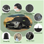 Outdoor Waterproof Car Covers Custom Fit for 2002-2024 Mini Cooper/Hardtop/Convertible 2-Door Windproof Cover with Door Zipper Car Mobile World
