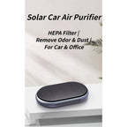 For Car Home Office Desktop Air Purifier Wireless Solar Powered Aluminum Alloy Portable Freshener Cleaner Purification Device CM World