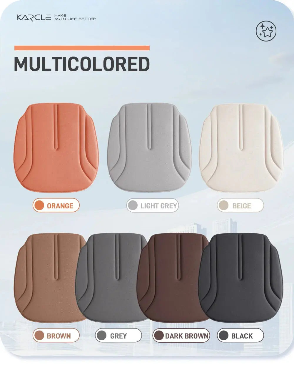 3D Breathable Foam Car Seat Covers High-elastic Car Front Seat Cushions Strip Design For Summer Skin-friendly Universal Car Pads Car Mobile World