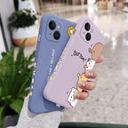 Cat Litter Phone Case For iPhone 17 17 Air 16 16e 15 14 13 12 11 Plus Pro Max Mini X XR XS Plus Liquid Silicone Cover