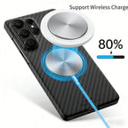 Ultra-thin Carbon Fiber Texture Pattern For Magsafe Case For Samsung S26 Ultra S25/24 Plus Premium Business Anti-fall Hard Cover