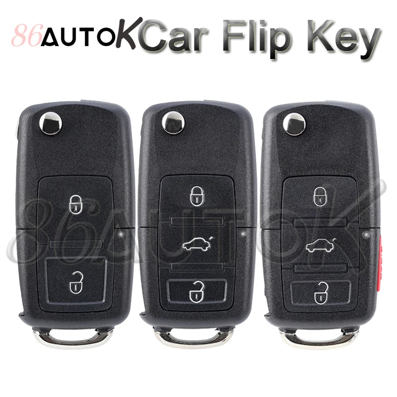 Car Key Fob for VW for Volkswagen Golf Mk6 Tiguan Passat CC For SEAT For Skoda Octavia Blade HU66 Key Shell Housing Car Key Case CM World