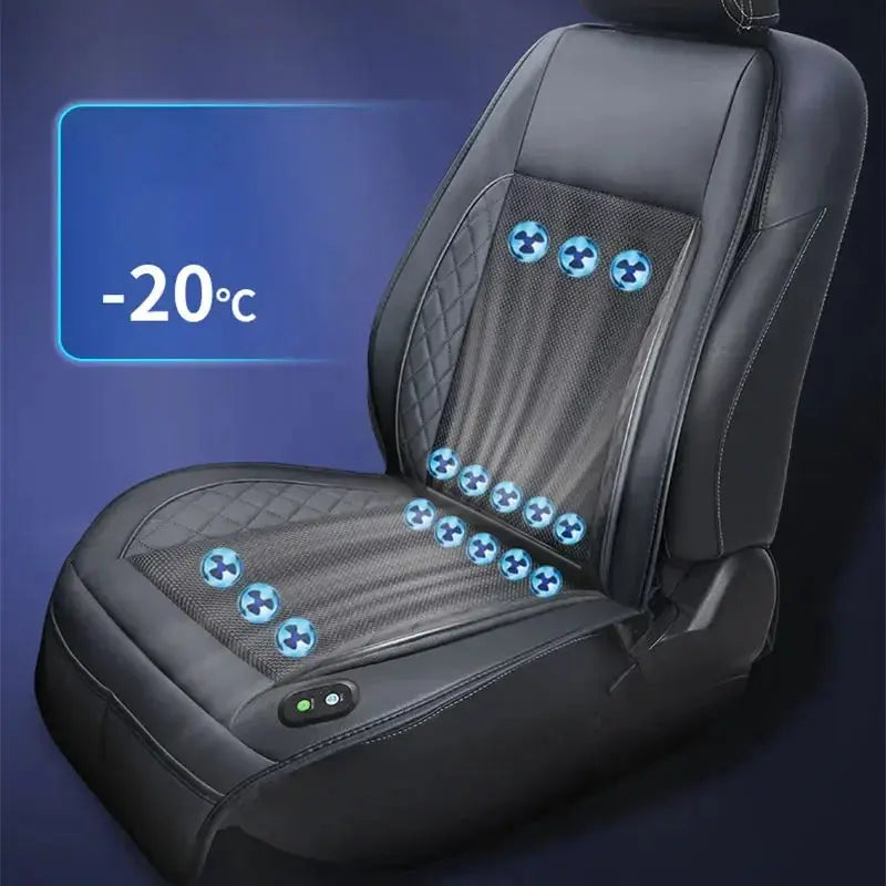 12V Universal Cooling Ventilating Seat Cover 8-24 Fan Car Seat Cover USB Summer Cool Breathable Seat Cover Auto Accessorie Amagi Car Mobile World