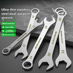 Ultra-Thin 4-27MM Ratchet Open End Wrench Dual-Purpose Universal Spanner for Bicycle Motorcycle Car Repair Tool
