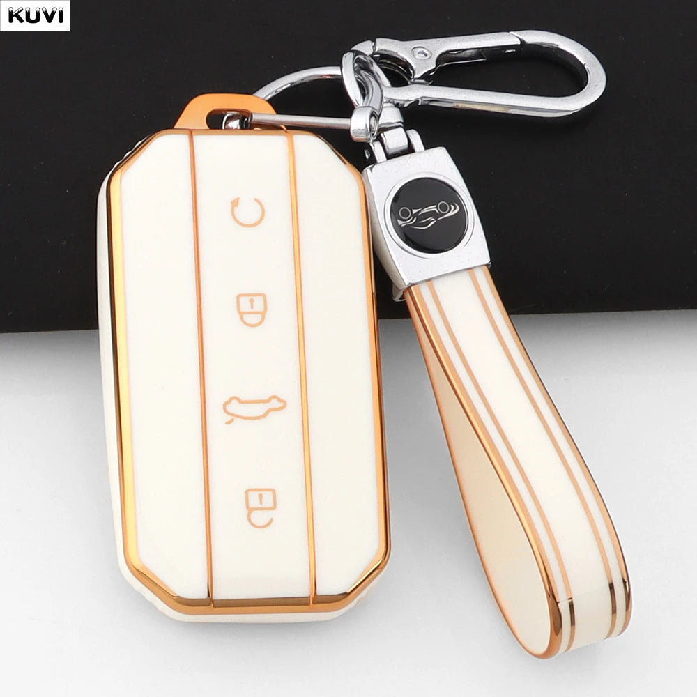 Fashion TPU Car Key Case Cover Shell For Chery Jaecoo J7 J5 7 5 Protection Bag Holder Keychain Keyless Auto Accessories