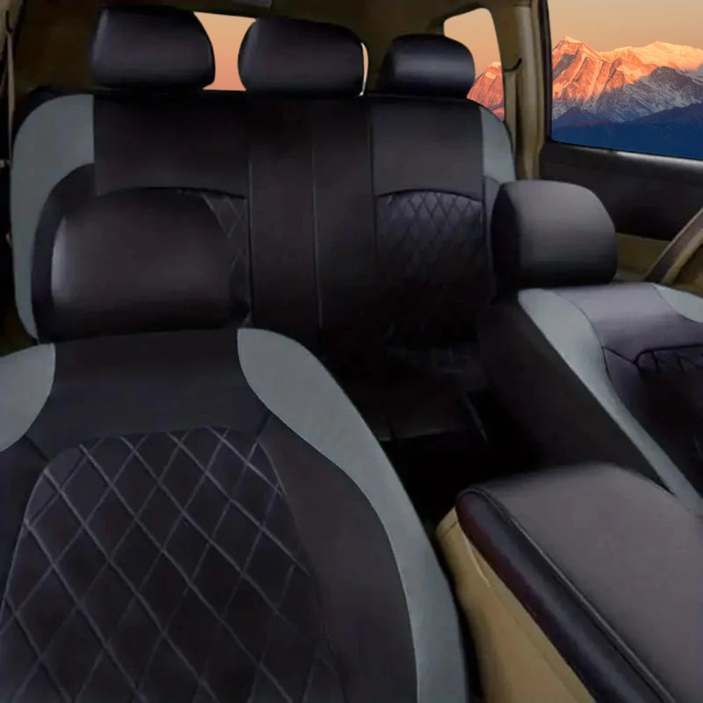 Universal Car Seat Covers PU Black Fashions Sports Seat Covers PU Car Seat Cover Universal Interior Accessories Car Mobile World