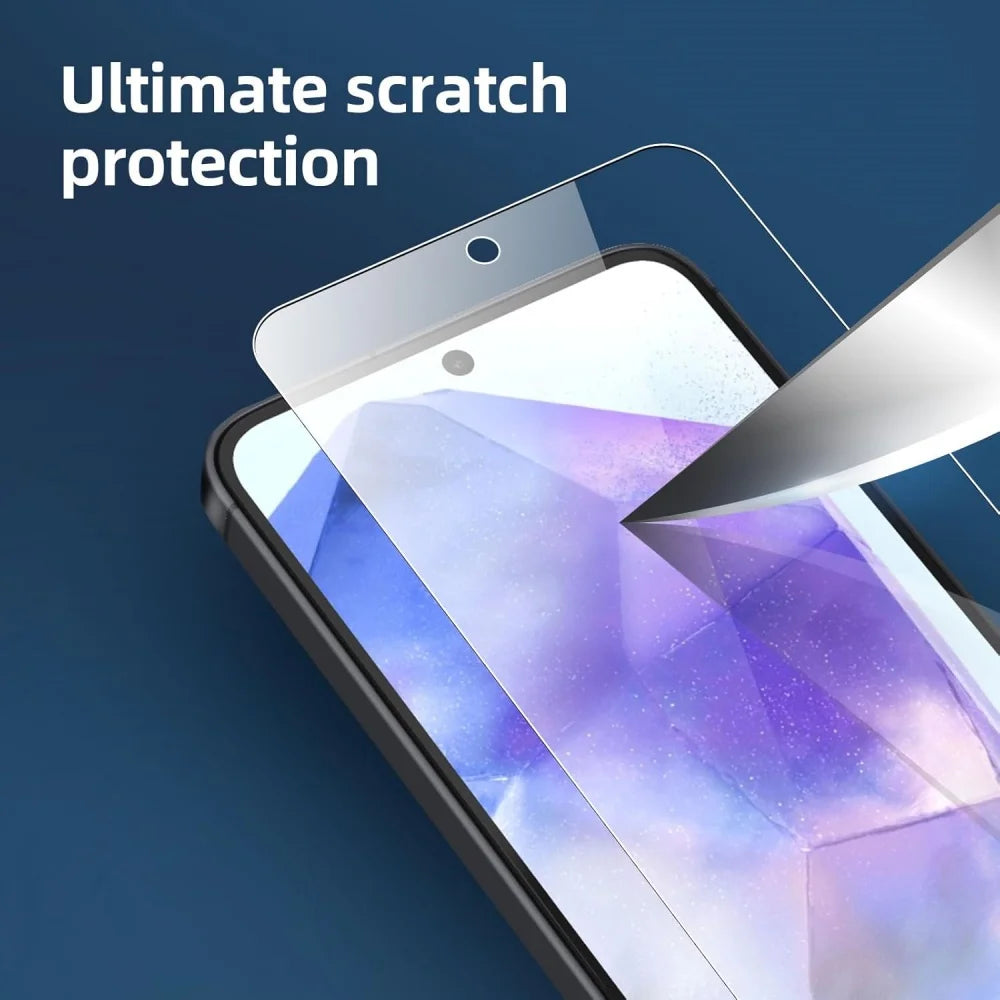 3PCS HD Tempered Glass For Samsung A17 A27 A37 A57 A16 A26 A36 A56 A55 A53 A54 A35 A25 A15 Screen Protector Samsung Galaxy S26 S25 S24 Ultra Cristal Templado S24 FE S23 S22 S21 Plus Car Mobile World