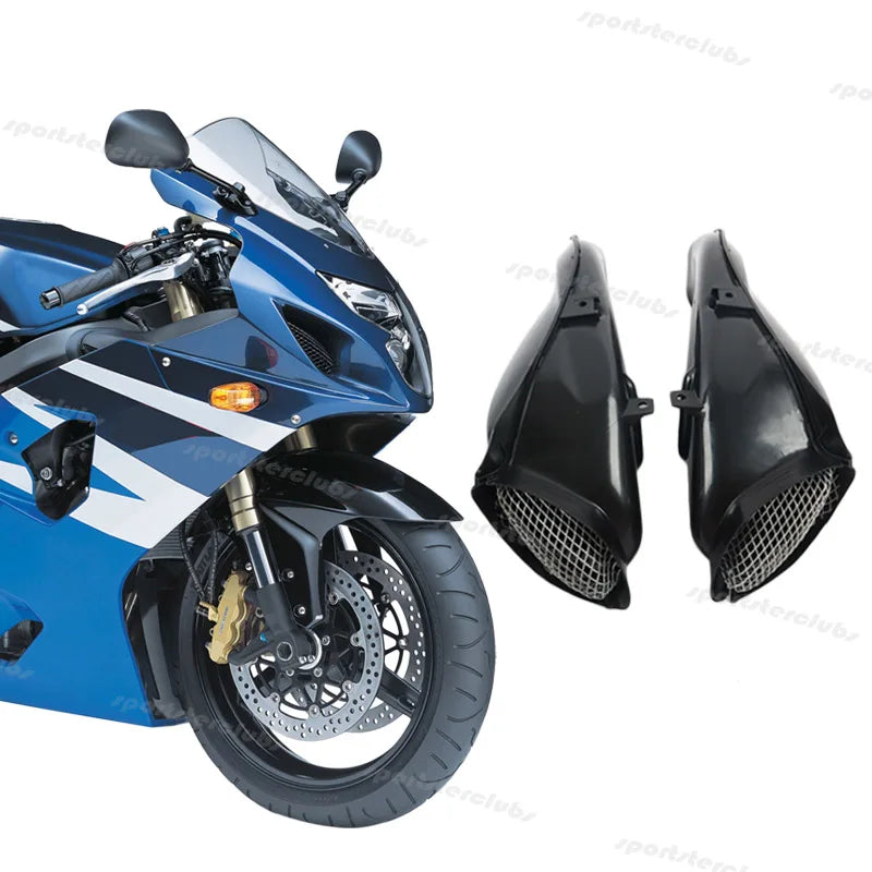 Motorcycle Black ABS Ram Air Intake Tube Duct Pipe Cover Fairing Set for K4 2004-2005 SUZUKI GSXR600 GSXR750 GSXR 600 750 04-05 CM World