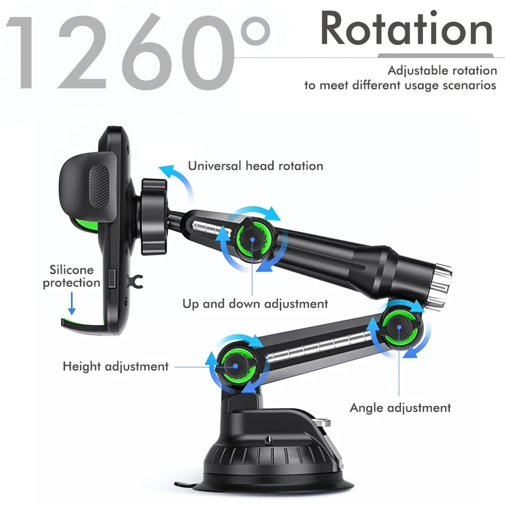 Suction Cup Phone Holder Windshield/Dashboard/Window Universal Suction Cup Car Phone Holder Mount with Sticky Gel Pad Compatib CM World