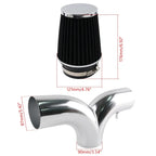 Cold Air Intake Kit Filter Dual Twin For 00-02 Dodge Durango 3.7L V6/4.7L V8 For 99-04 JEEP Grand Cherokee 4.7L V8