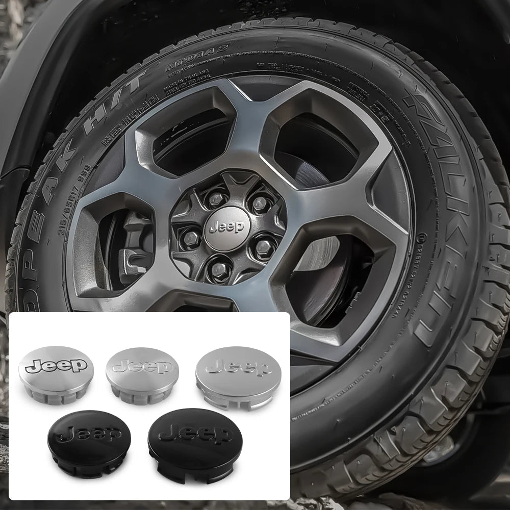 4Pcs 55/64MM Car Wheel Center Hub Cap Styling Accessories For Jeep Wrangler Renegade Compass Gladiator Cherokee JL Grand JK Patr CM World