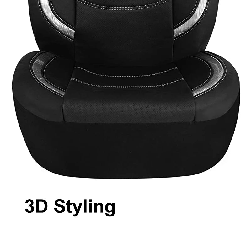 AUTO PLUS Car Seat Covers Artificial Leather With Bright PVC Sheet With 3 Zipper Car Accessories Interior Seat Cushion Protector CM World