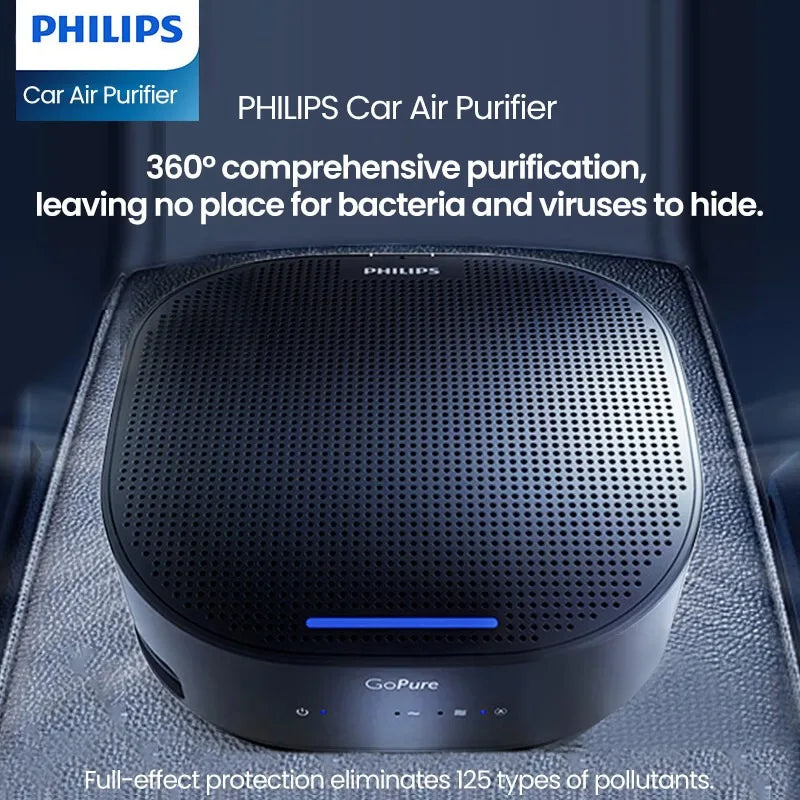 Philips Car Air Purifier GoPure 5301 Remove 125 kinds of pollutants 3-color indicator shows air quality at a glance Car Mobile World