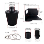 Performance Air Induction Intake Kit Filter For VW Golf MK4 GTI Audi A3 1.8T Car Modified Parts OFI140-BK Sponge Air Filter Kit