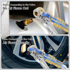 Closed Ball Tire 1/4inch FNPT Durable Closed Flow Tire Inflator Air Car Tire Air Chuck Inflator Pump Valve Connector CM World