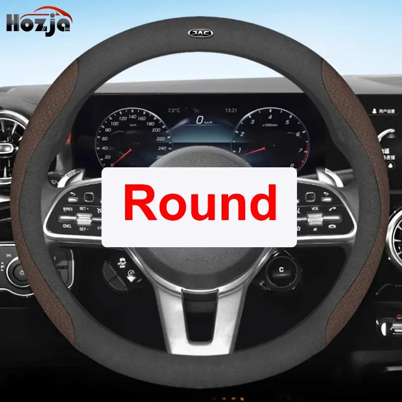 Car Steering Wheel Cover for JAC 2 4 8 J7 J8 JS2 JS8 JS4 JS6 T8 T9 Sunray 2024 2025 Accessories