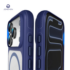 For Magsafe Skin Feel Transparent Phone Case For iPhone 17 16 15 Plus 14 13 12 18 Pro Max Metal Buttons Siliconen Bumper Cover