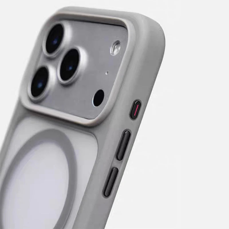 Invisible Folding Stand for Magsafe Magnetic Case For iPhone 17 Pro Max 17Pro Air Matte Skin Feel Wireless Charging Hard Cover Car Mobile World