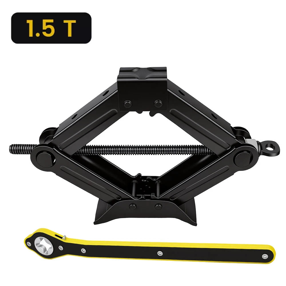 2.5T 1.5T car jacks 2 in 1 Manual Lift Jack Car Repair Tool Lifting Tool with Labor-saving Ratchet Wrench Foldable Jack for Car