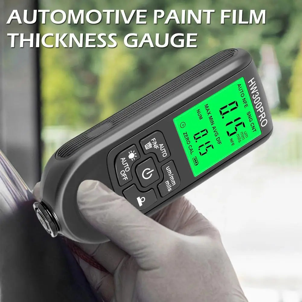 HW300PRO Auto Thickness Gauge Digital Coating Car Paint 0.1micron/0-2000 Automatic Film Measuring Paint Tester Thickness To L3U8 CM World