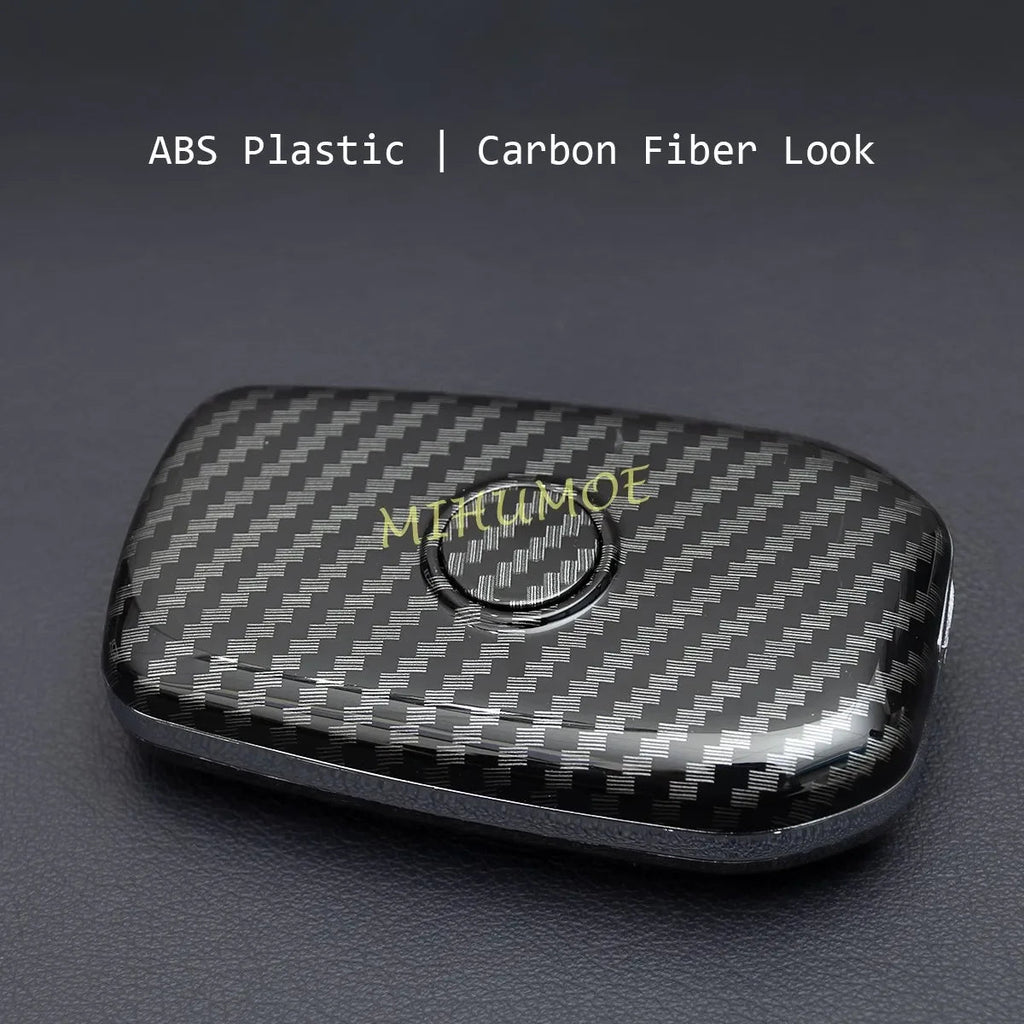 Car Key Cover Case Chain For Toyota Corolla Cross Sequoia Fortuner Prius Venza Alphard Sienna Tundra Mirai Yaris Carbon Fiber CM World