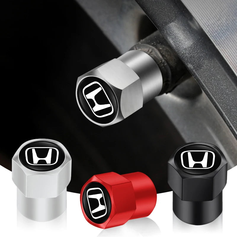 Car Tyre Wheel Valve Cap Cover Auto Accessories For Honda Civic Fit Jazz Accord Pilot CR-V Odyssey Passport City Shuttle HR-V CM World