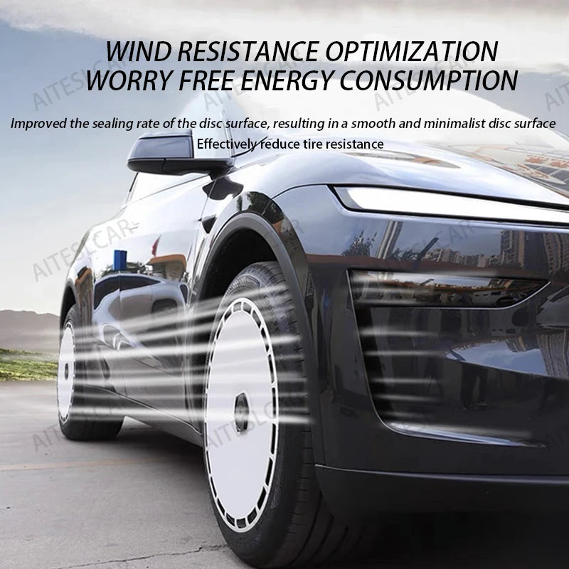 4PCS HubCap 19 Inch Wheel Caps Automobile Performance Replacement Hub Cap Full Rim Cover Accessories For Tesla Model Y Juniper CM World