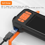 Endoscope Camera 4.3 Inch Screen Replaceable 1-100 Meter Rigid Cable HD1080P 8MM Lens Pipe Inspection USB Borescope LED 2600mAh CM World