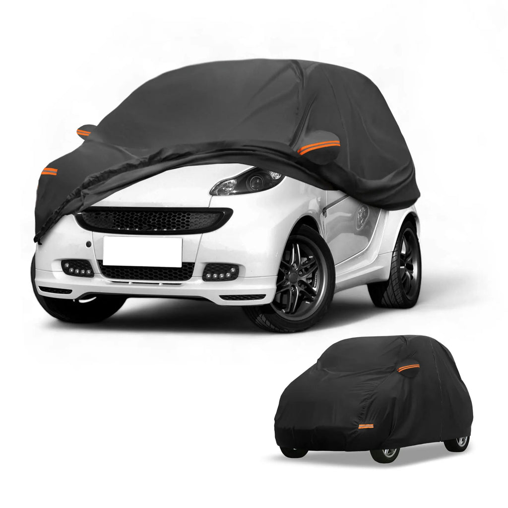 UXCELL Car Cover Waterproof All Weather Rain Protection Full Exterior 190T-PU Cover for Smart Fortwo with Reflective Strips CM World