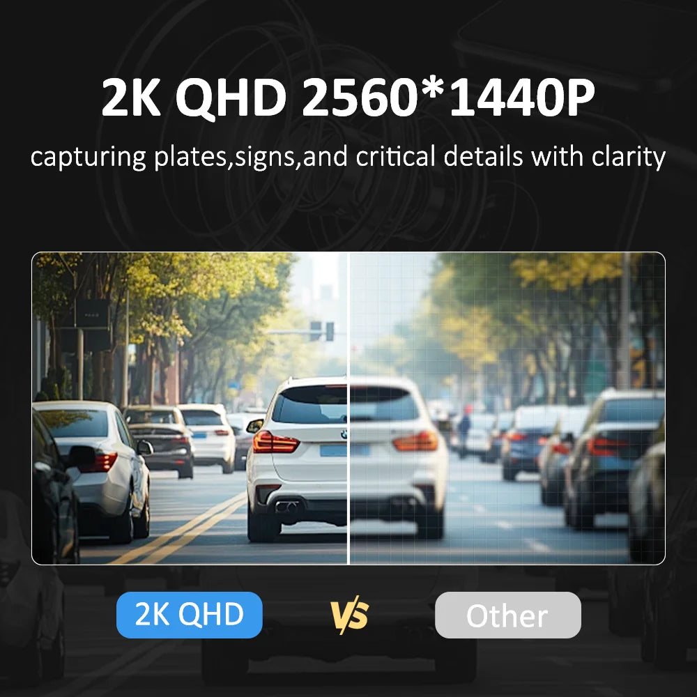 ZKCAMSPY Mini Car DVR 2K Tiny Dash Cam WiFi APP Control Night Vision 24 Parking Loop Recording G-Sensor Video Recorder Dashcam