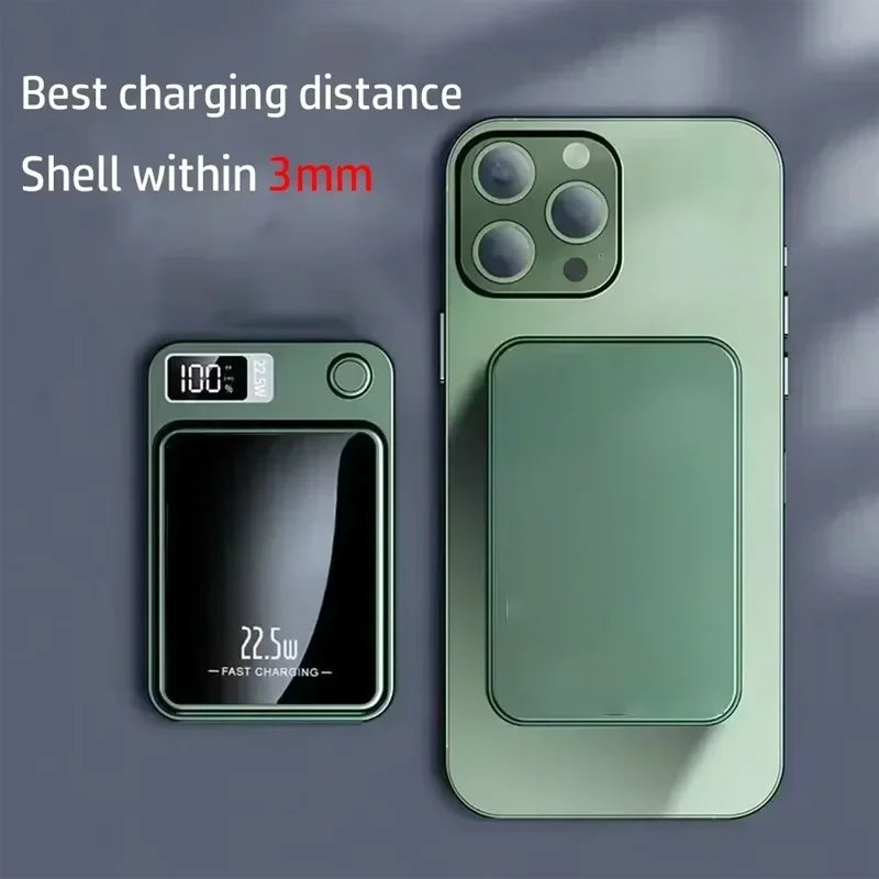 Lenovo 500000mAh Wireless Power Bank Portable Magnetic Fast Charger For Magsafe Auxiliary Battery For Xiaomi Huawei iphone