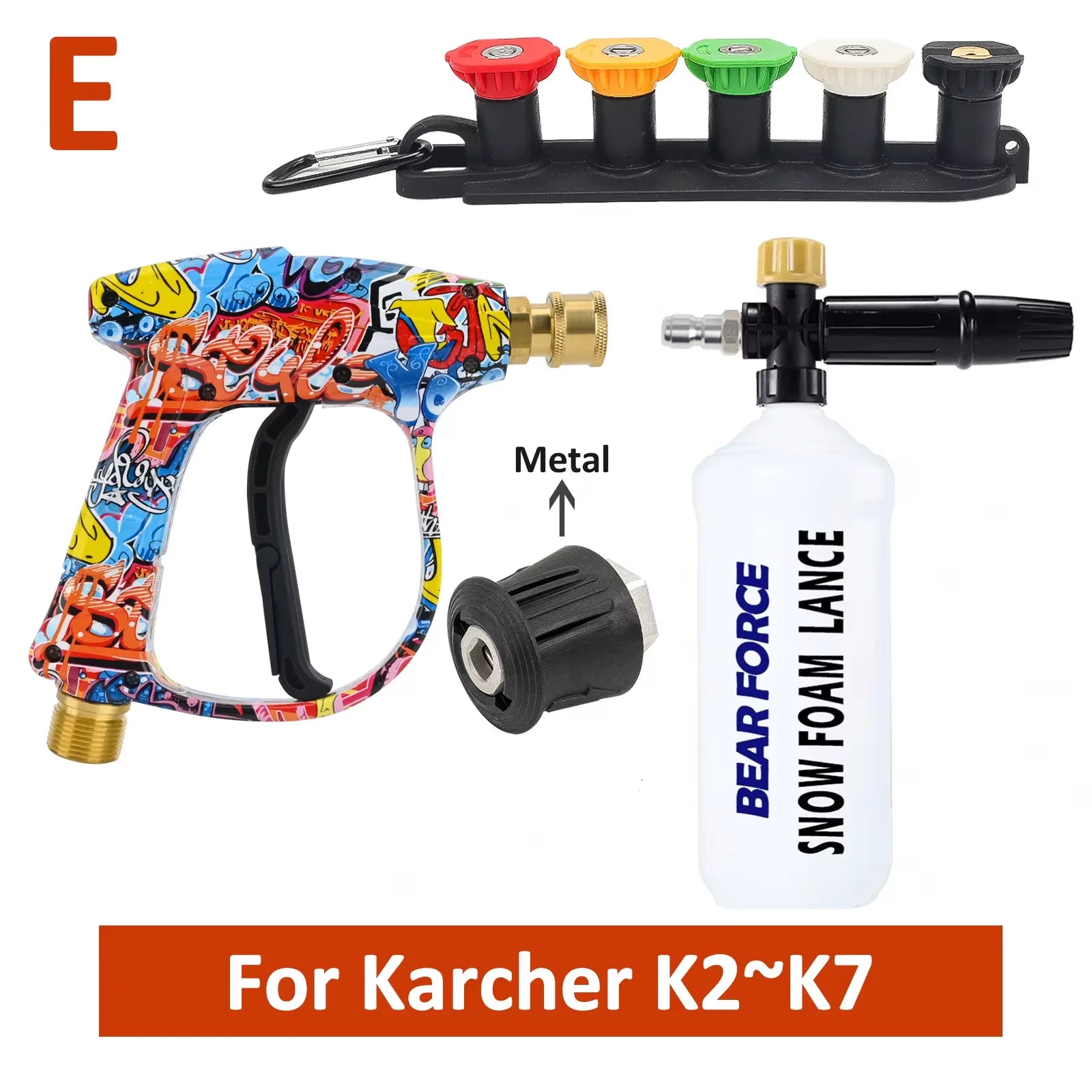 Pressure Washer Water Gun for Car Cleaning Hose Connector For Karcher Nilfisk Parkside Bosch Quick Connector Nozzles CM World