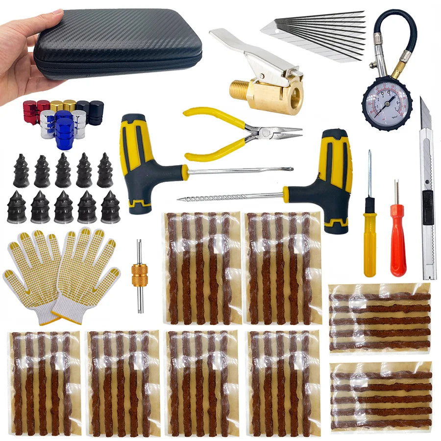 ZFOUEK Auto Tire Repair Kit Puncture Plug Tools Tyre Puncture Emergency for Universal Tire Strips Stiring Glue Repair Tool CM World