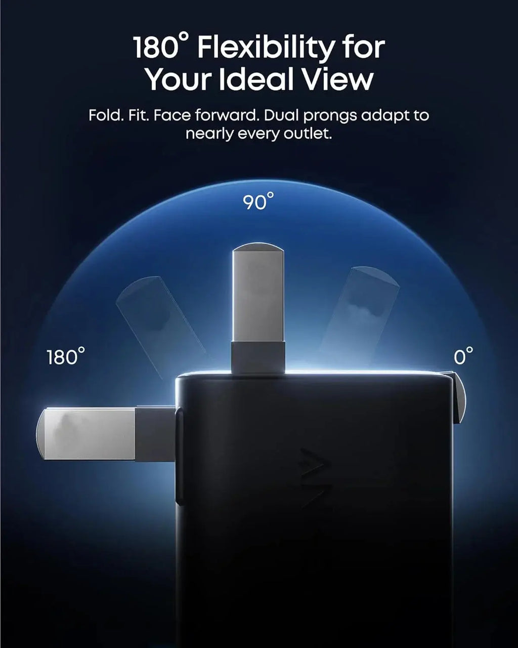 ANKER New Original A121D Nano Smart 45W Wall Charger Fast Charging Foldable USB C Phone Charger Screen Display for iPhone 17 Car Mobile World