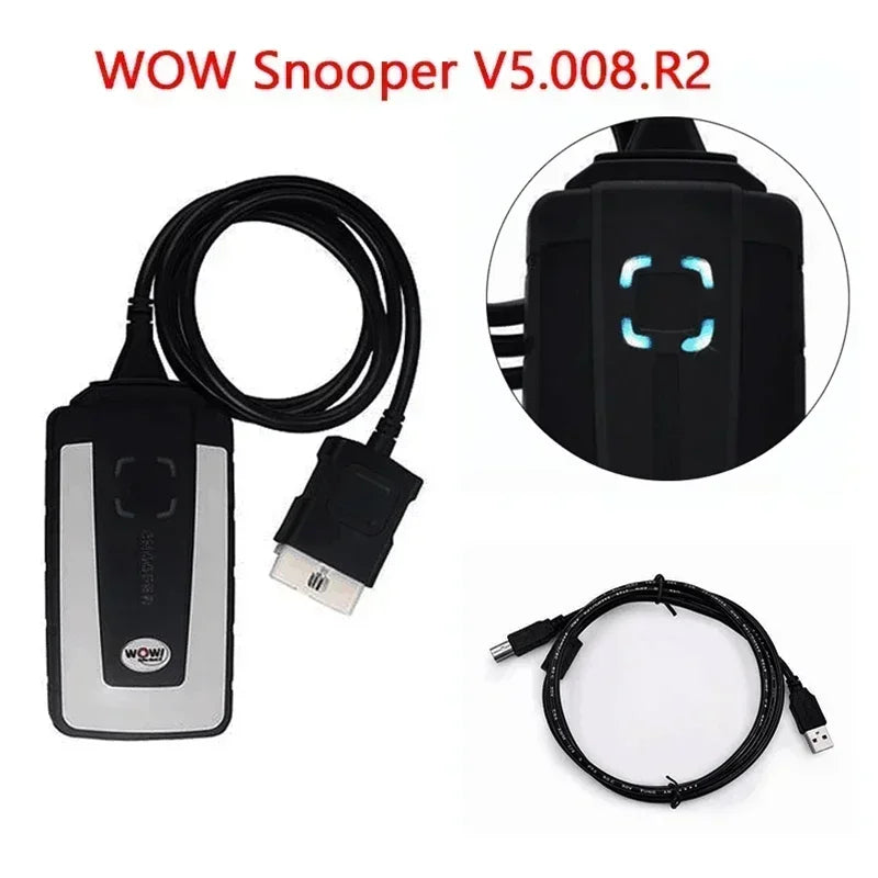 2026 NEW Bluetooth OBD2 Scanner Wow Snooper Wurth Diagnostic Tool V5.008 R2 for Trucks Cars Keygen VD DS150E Delphis France