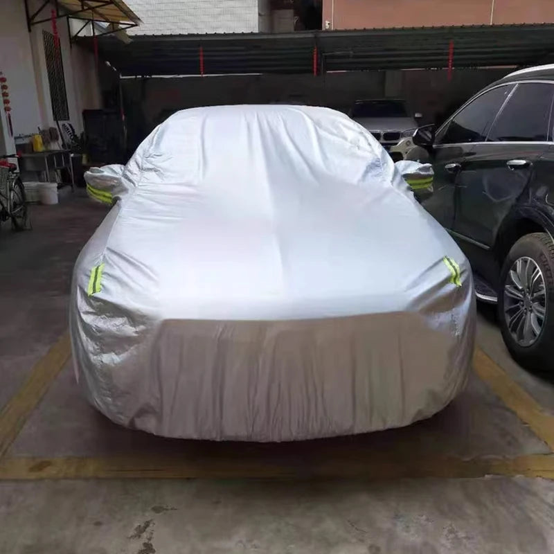 Outdoor Full Car Cover For Mazda 3 Axela Hatchback with Reflective Strips Waterproof Snowproof Dustproof UV Protection Car Mobile World