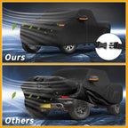 Motoforti Car Cover Waterproof All Weather Sun Rain Protection Full Exterior Cover for Dodge for Ram Black with Left Side Zipper Car Mobile World