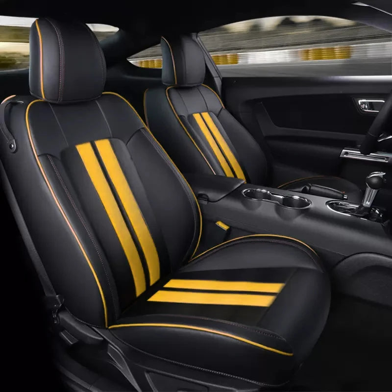 Custom Fit for 2015-2024 Mustang Coupe Car Seat Covers Full Set Durable Quality Material for Ford Mustang Coupe Gt CM World