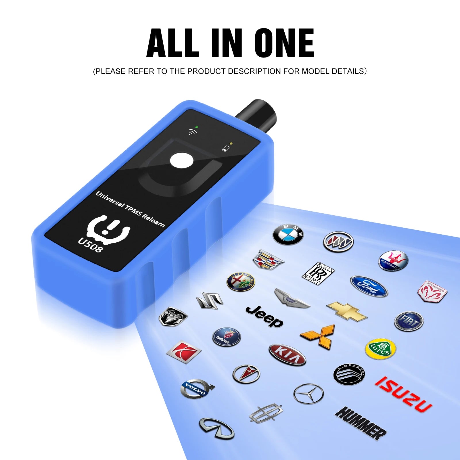 Universal Car TPMS Reset Tool Auto Tire Pressure Monitor Sensor System Relearn Tool U508 for Ford Opel BMW Jeep GMC Chevrolet CM World