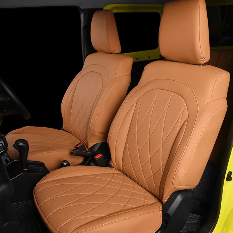 Car Seat Cover Luxury Fully Surround Pad PU Leather Cushion Modified Water Proof Interior Accessories For Suzuki JIMNY Jb64 Jb74 CM World