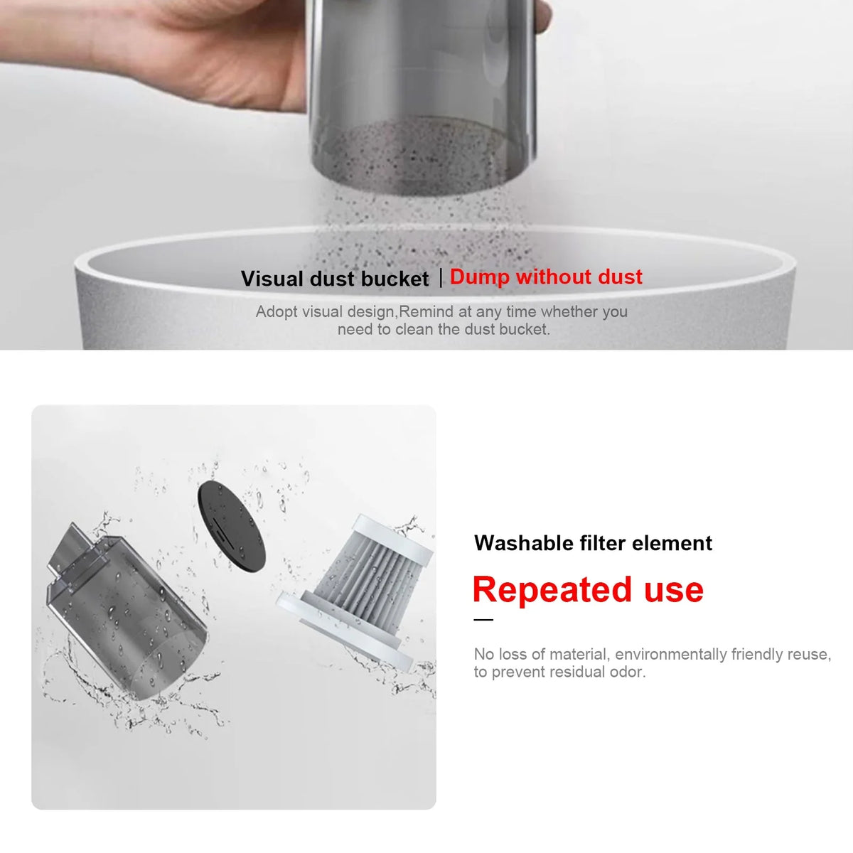 Mini Vacuum Cleaner for Desktop Sewing Machine Car Keyboard Portable Cordless Cleaning