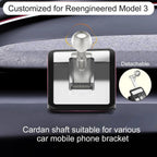 Adjustable Magnetic Car Phone Holder Mount for Tesla Model 3 Highland ModelY 2019-2024 Metal Car Phone Support Frame Accessories CM World