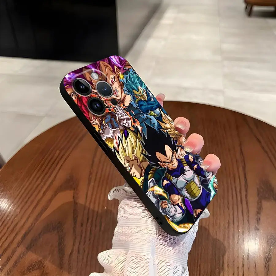 Dragon Ball Goku Vegeta Case for iPhone 17Air XR 15 16 14 Plus 13 12 11 17 Pro Max XS Max 7 8 Black Soft Phone Cover