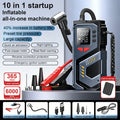 Car Jump Starter For 12V Petrol Diesel Cars With 150PSI Air Pump/Light/Pressure Gauge,Portable Booster Jump Starter