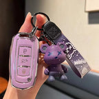 TPU For Geely Car Key Case Cover with Keychain Holder for Geely Emgrand 7 GX3 Atlas GS NL3 Gili Emgrand 7 EX7 GT GC9 Protector